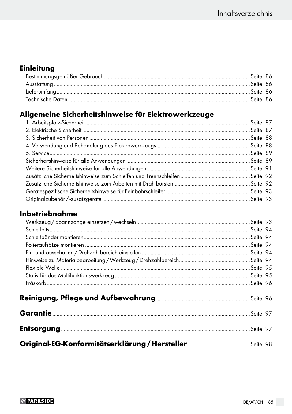 Parkside PFBS 160 A1 User Manual | Page 85 / 99