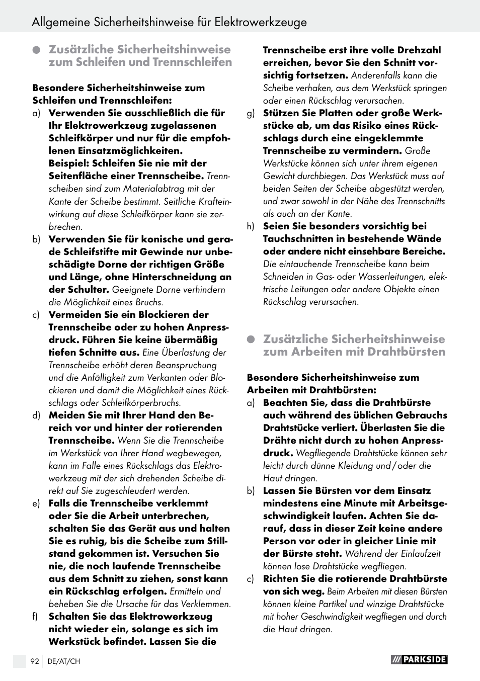 Parkside PFBS 160 A1 User Manual | Page 92 / 99