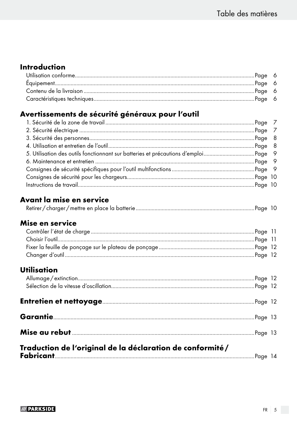 Parkside PAMFW 10.8 A1 User Manual | Page 5 / 34