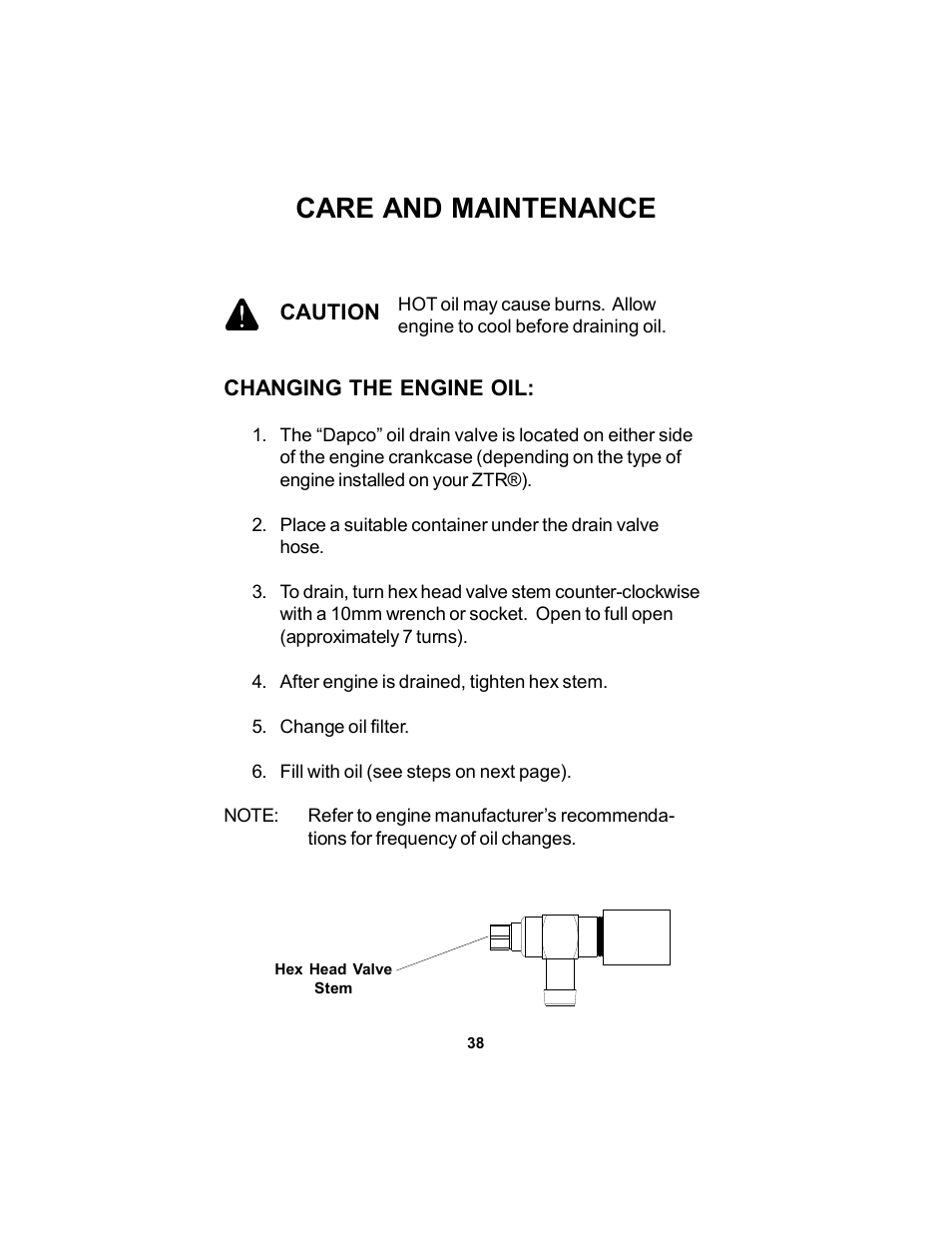 Care and maintenance | Dixon 12881-106 User Manual | Page 38 / 56