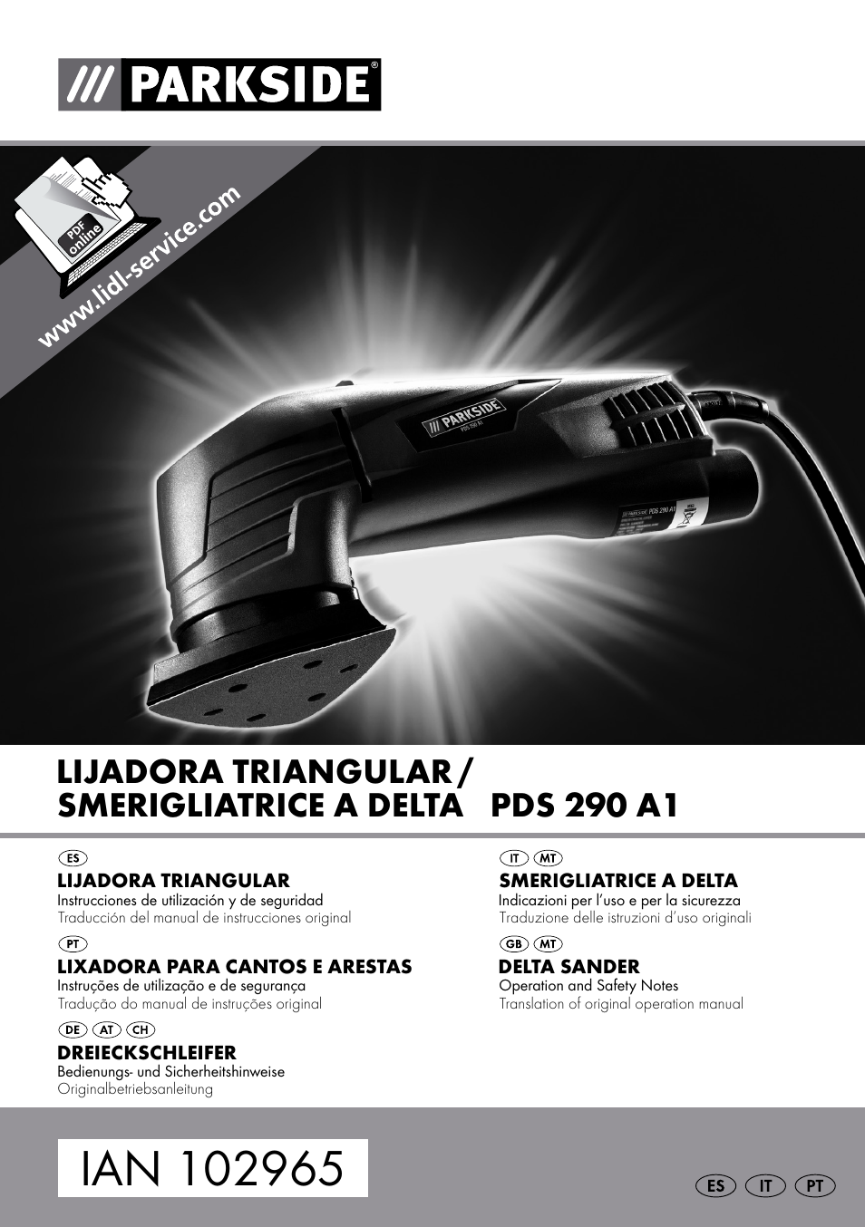 Parkside PDS 290 A1 User Manual | 47 pages