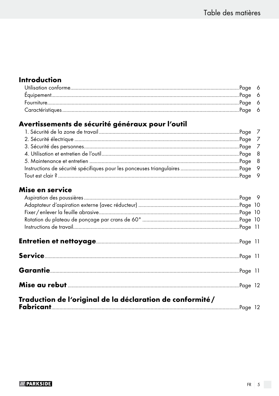 Parkside PDS 290 A1 User Manual | Page 5 / 29