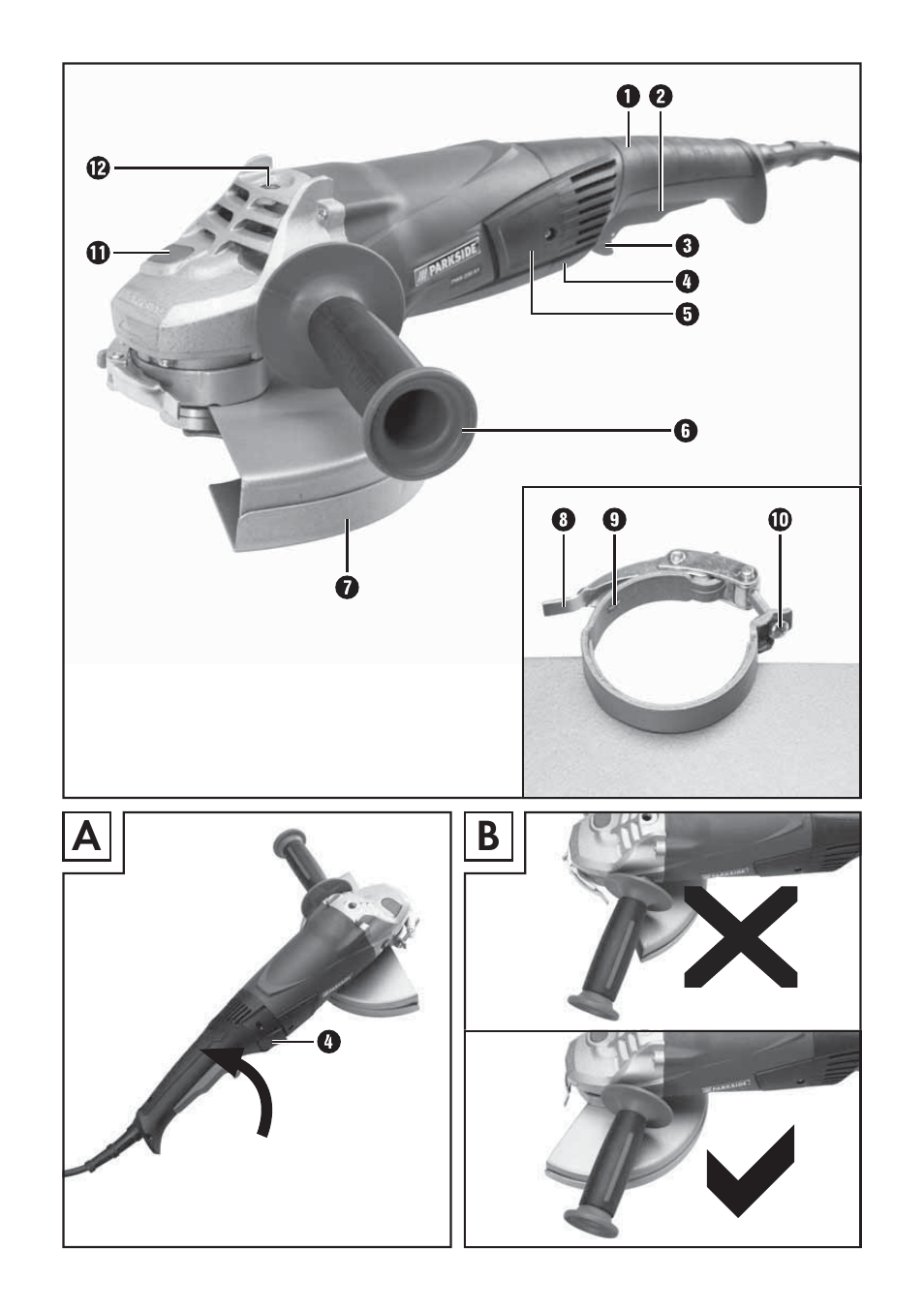 Parkside PWS 230 A1 User Manual | Page 3 / 45