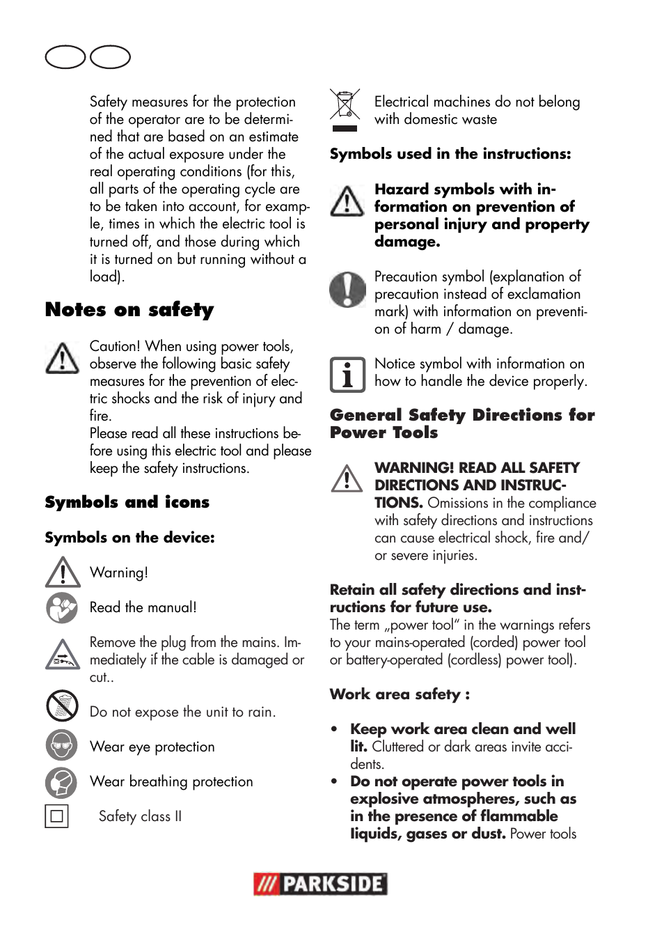 Gb mt | Parkside PWP 90 B2 User Manual | Page 36 / 58