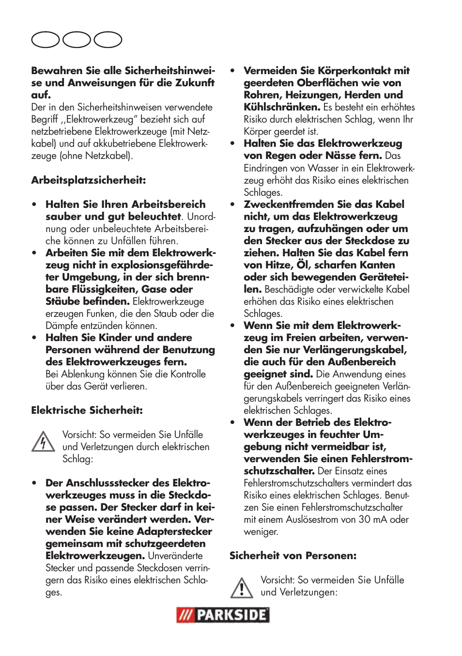 De at ch | Parkside PWP 90 B2 User Manual | Page 46 / 58