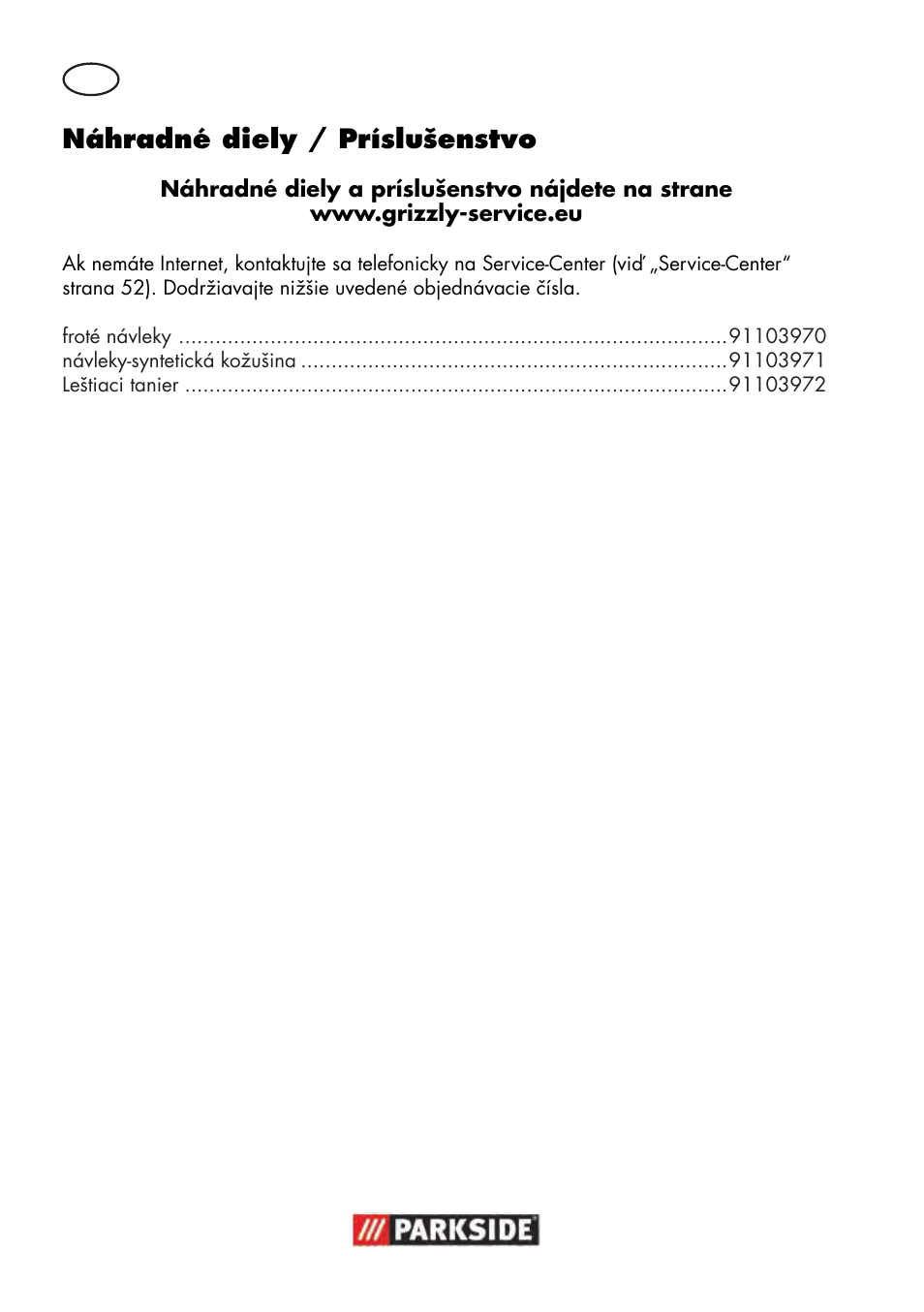 Náhradné diely / príslušenstvo | Parkside PWP 90 B2 User Manual | Page 50 / 70