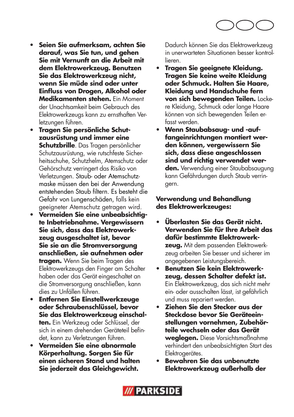 De at ch | Parkside PWP 90 B2 User Manual | Page 57 / 70