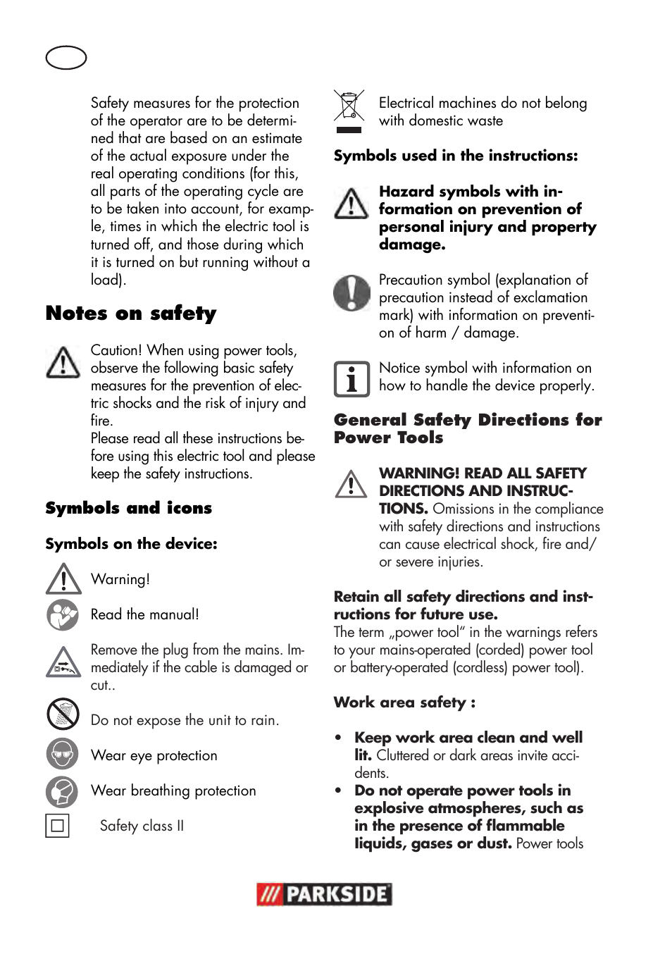 Parkside PWP 90 B2 User Manual | Page 6 / 70