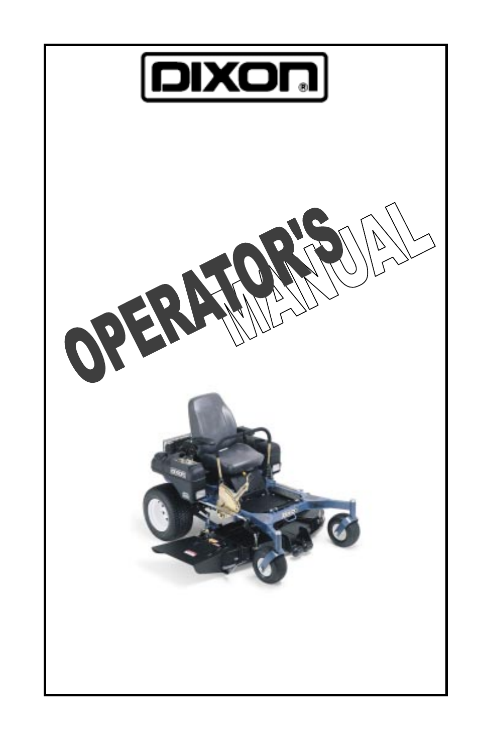Dixon 2700 User Manual | 44 pages