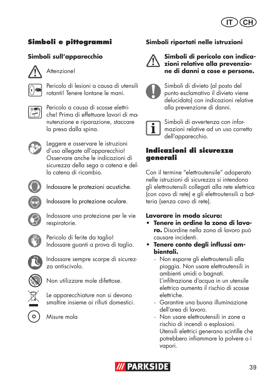 It ch | Parkside PDOS 200 B2 User Manual | Page 39 / 72