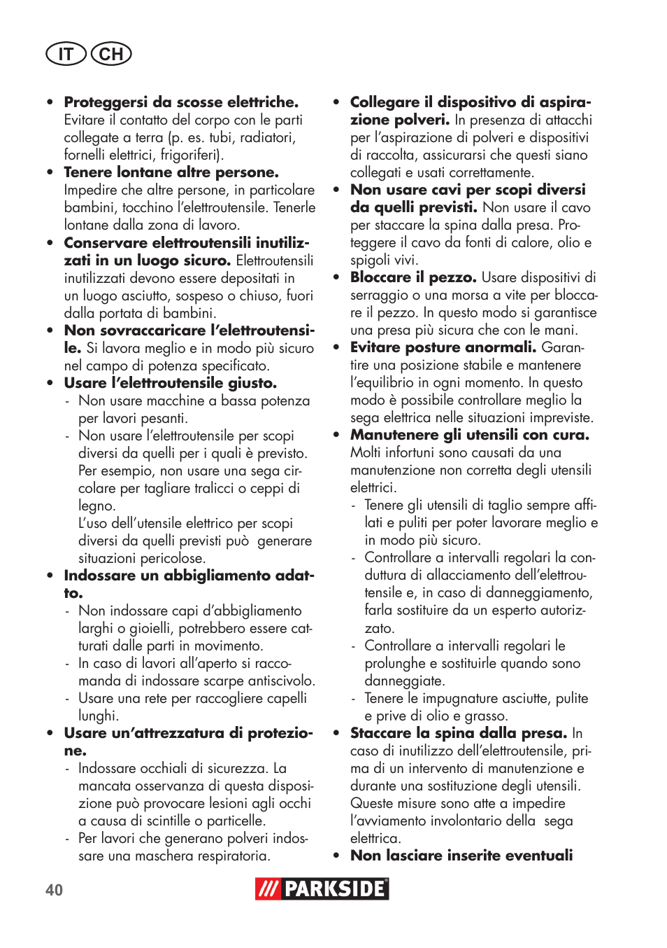 It ch | Parkside PDOS 200 B2 User Manual | Page 40 / 72