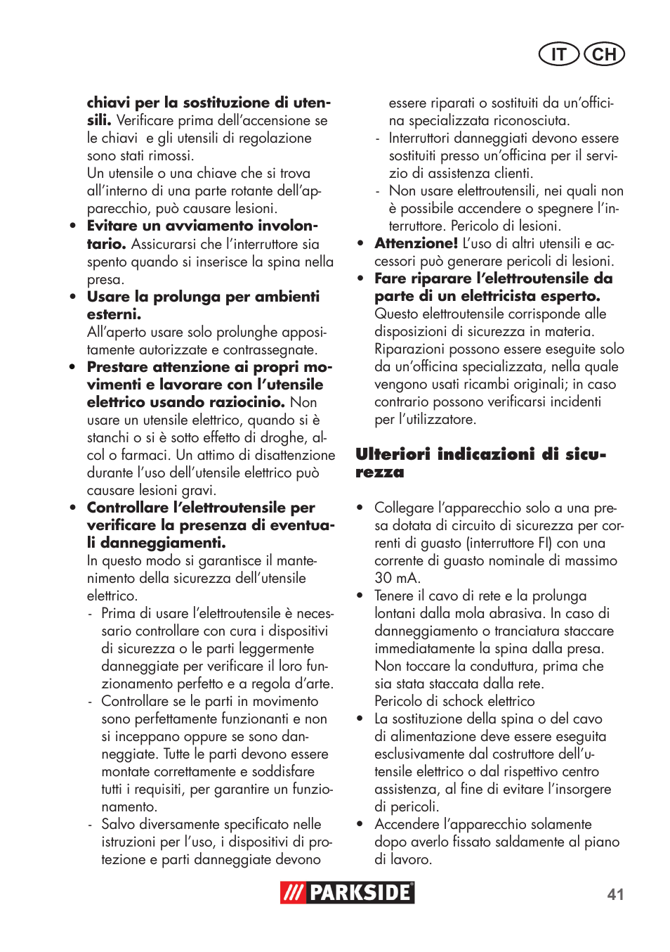 It ch | Parkside PDOS 200 B2 User Manual | Page 41 / 72