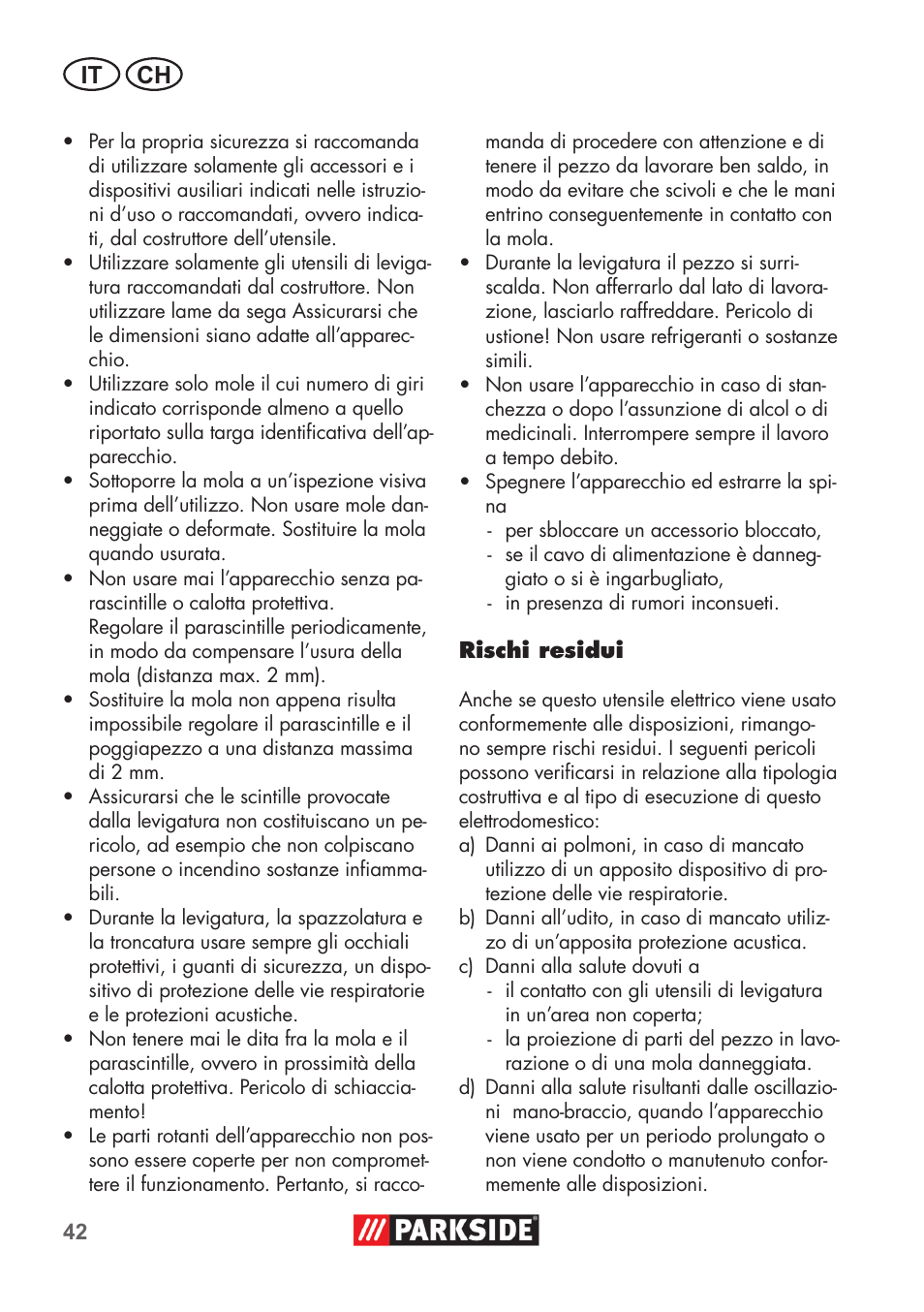 It ch | Parkside PDOS 200 B2 User Manual | Page 42 / 72