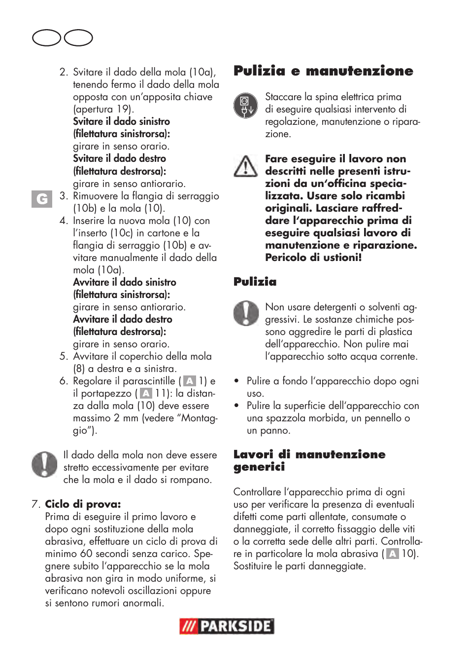 Pulizia e manutenzione, It mt | Parkside PDOS 200 B2 User Manual | Page 30 / 88