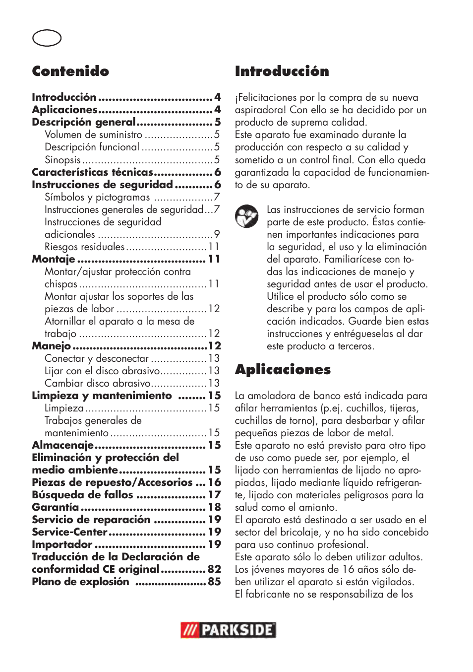 Parkside PDOS 200 B2 User Manual | Page 4 / 88