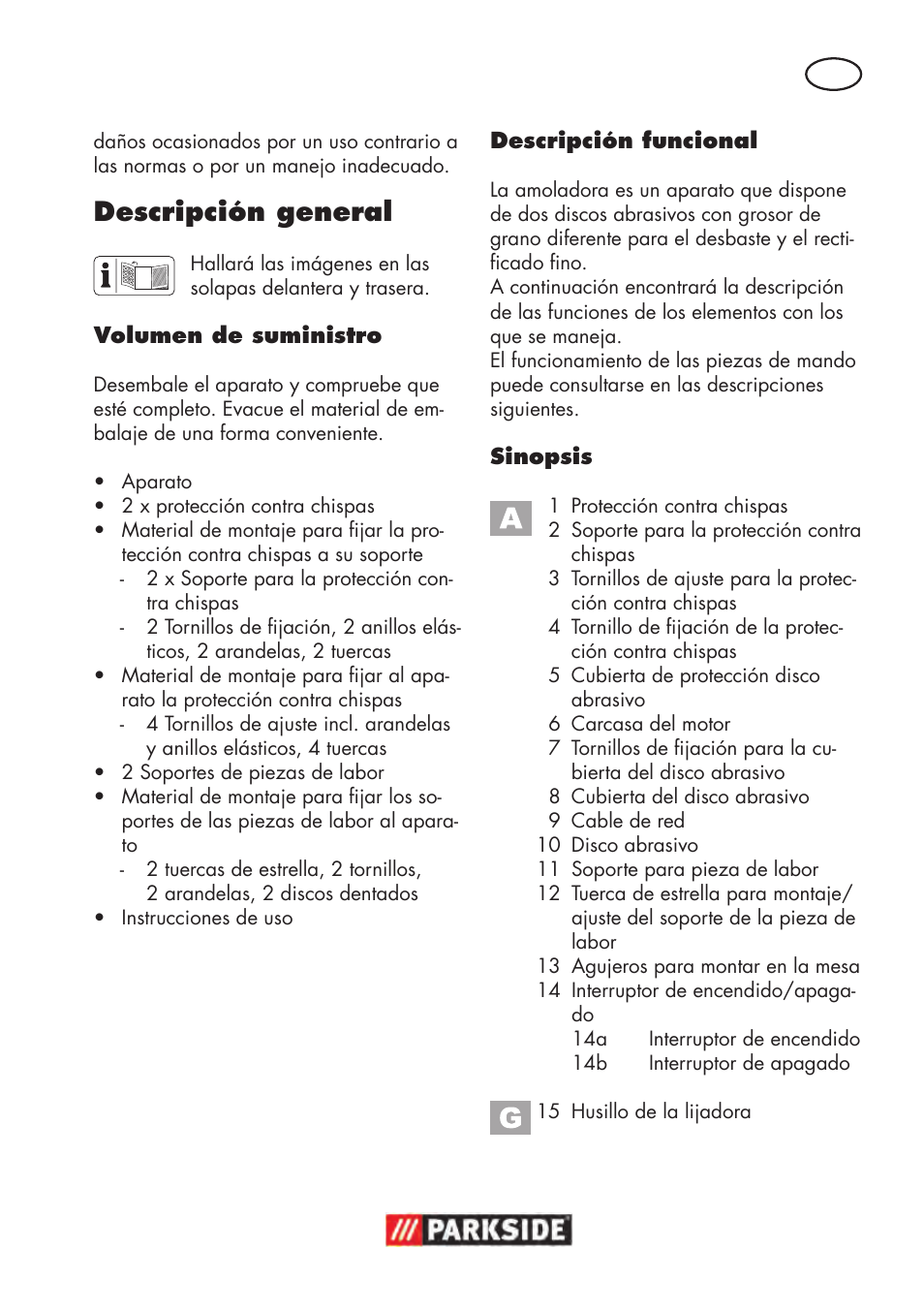 Descripción general | Parkside PDOS 200 B2 User Manual | Page 5 / 88