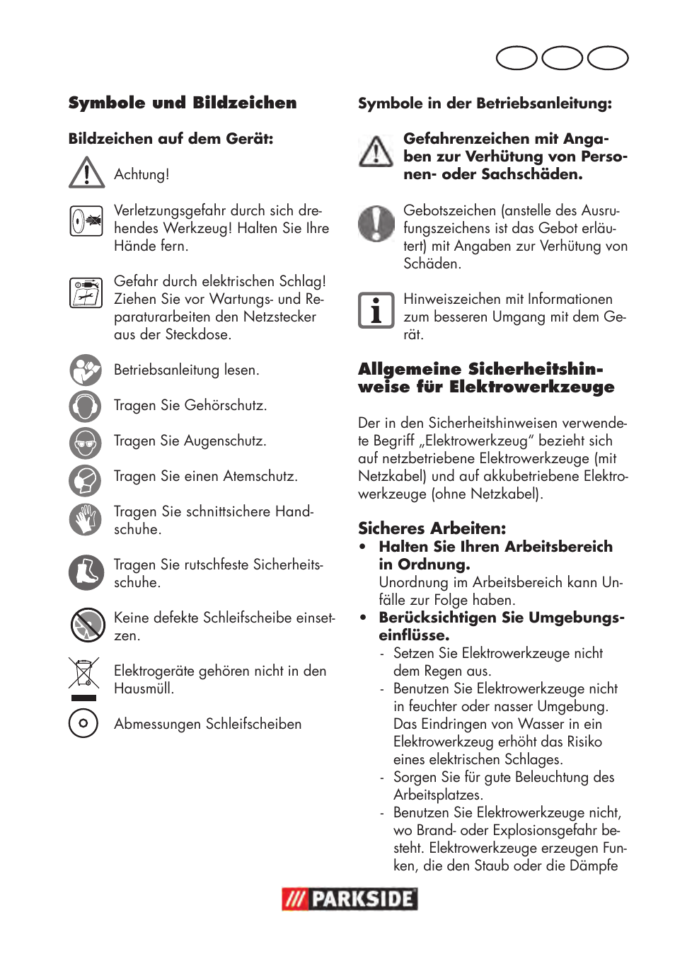 De at ch | Parkside PDOS 200 B2 User Manual | Page 69 / 88