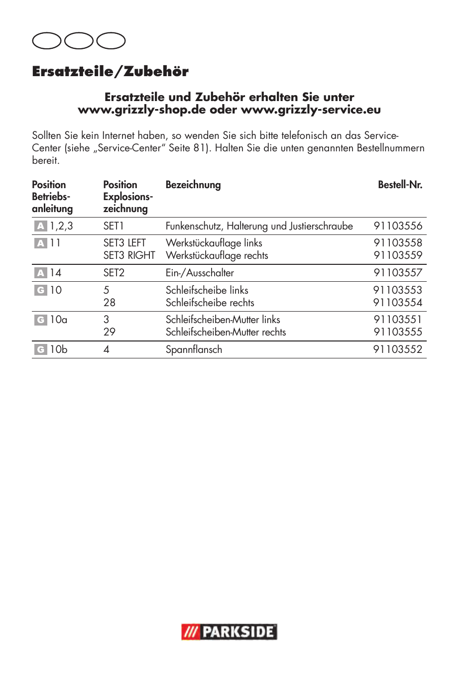 Ersatzteile/zubehör, De at ch | Parkside PDOS 200 B2 User Manual | Page 78 / 88