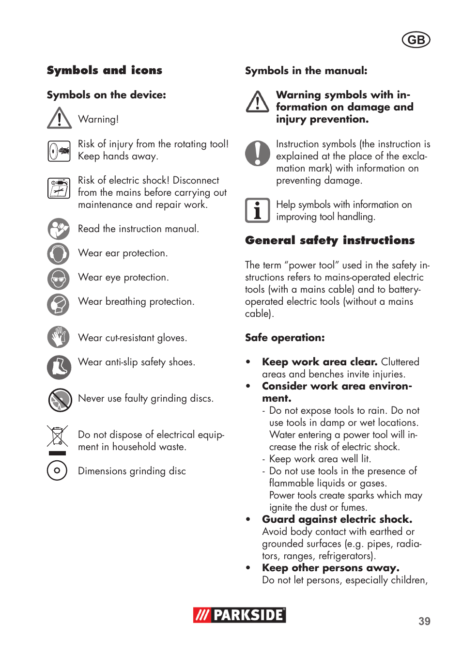 Parkside PDOS 200 B2 User Manual | Page 39 / 56