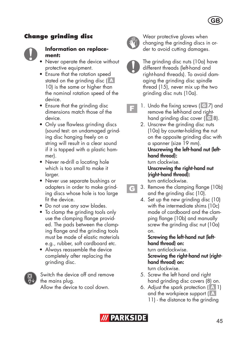 Parkside PDOS 200 B2 User Manual | Page 45 / 56