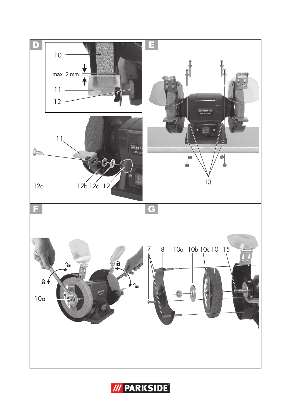 Parkside PDOS 200 B2 User Manual | Page 54 / 56