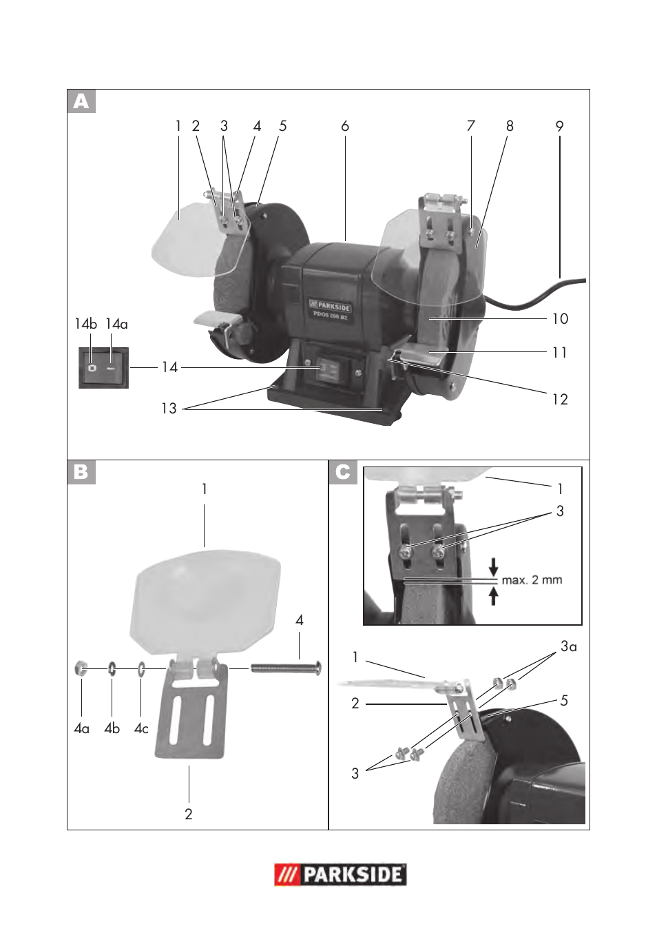 Parkside PDOS 200 B2 User Manual | Page 3 / 104