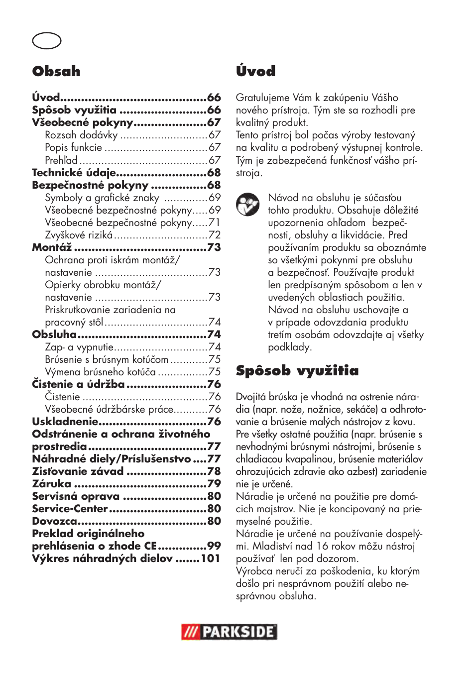 Parkside PDOS 200 B2 User Manual | Page 66 / 104