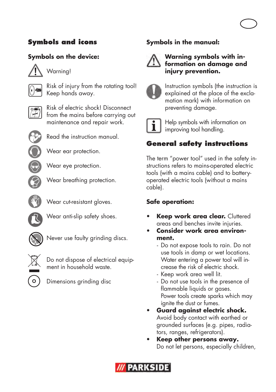 Parkside PDOS 200 B2 User Manual | Page 7 / 104
