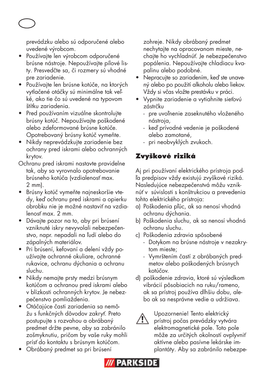 Parkside PDOS 200 B2 User Manual | Page 72 / 104