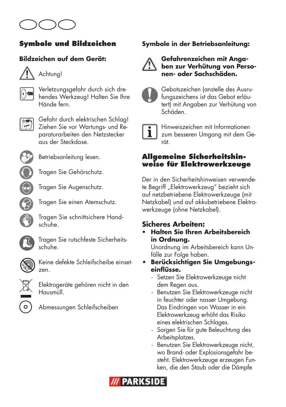 De at ch | Parkside PDOS 200 B2 User Manual | Page 84 / 104