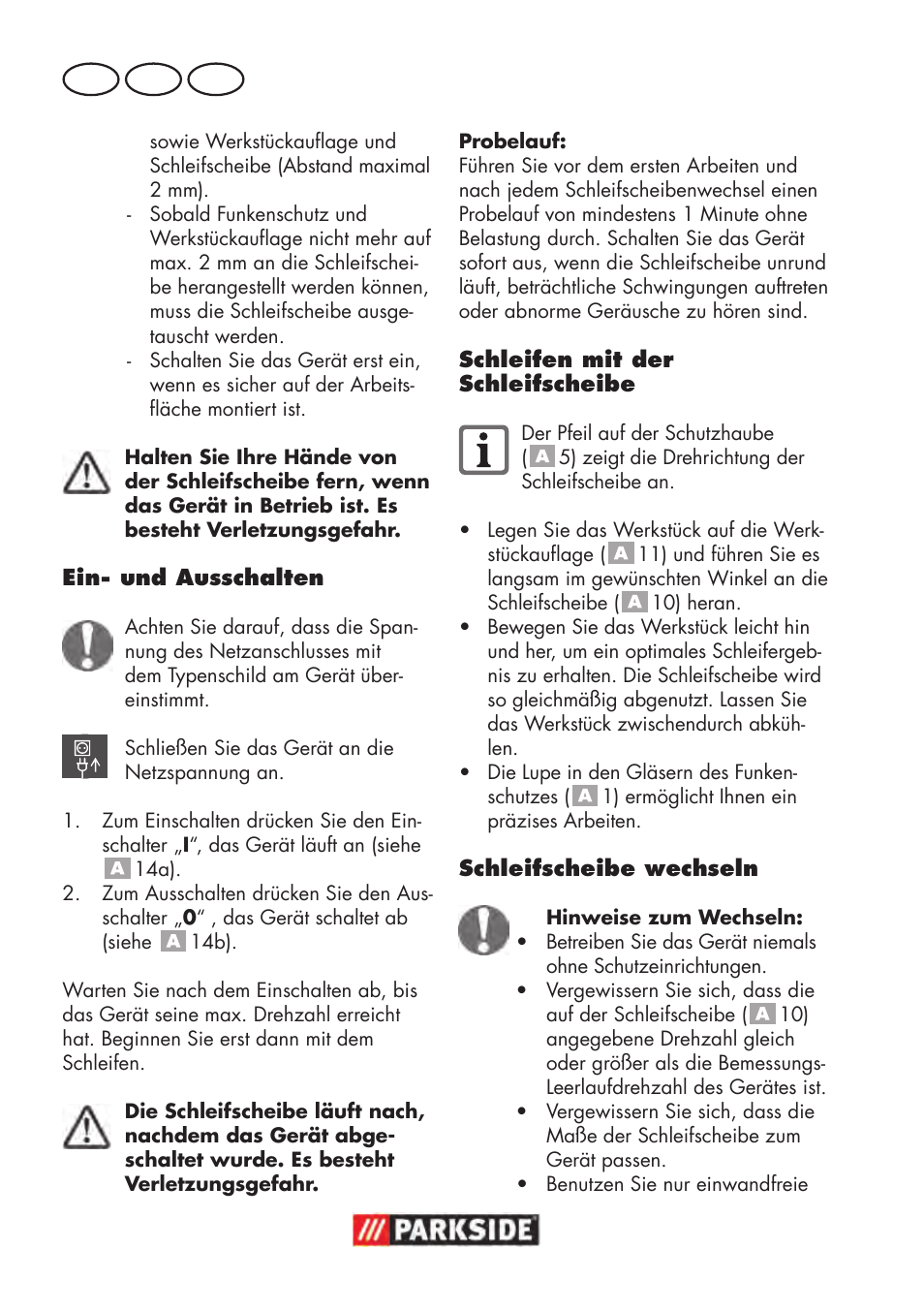 De at ch | Parkside PDOS 200 B2 User Manual | Page 90 / 104