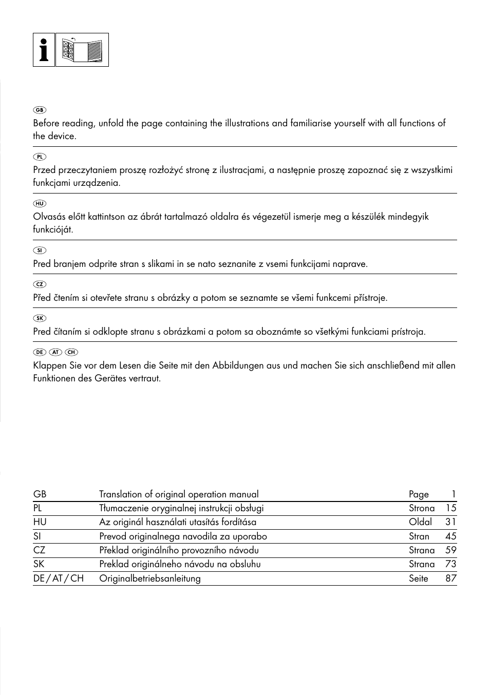 Parkside PWS 125 A1 User Manual | Page 2 / 105