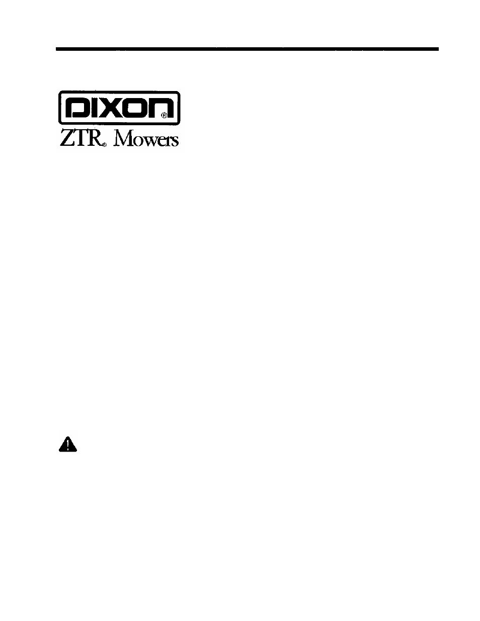 Warning | Dixon ZTR 5022 User Manual | Page 48 / 48