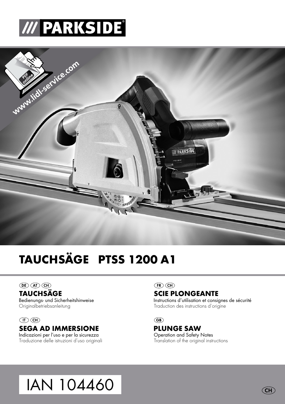 Parkside PTSS 1200 A1 User Manual | 51 pages