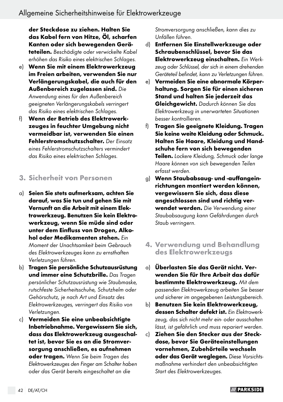 Parkside PTSS 1200 A1 User Manual | Page 42 / 51