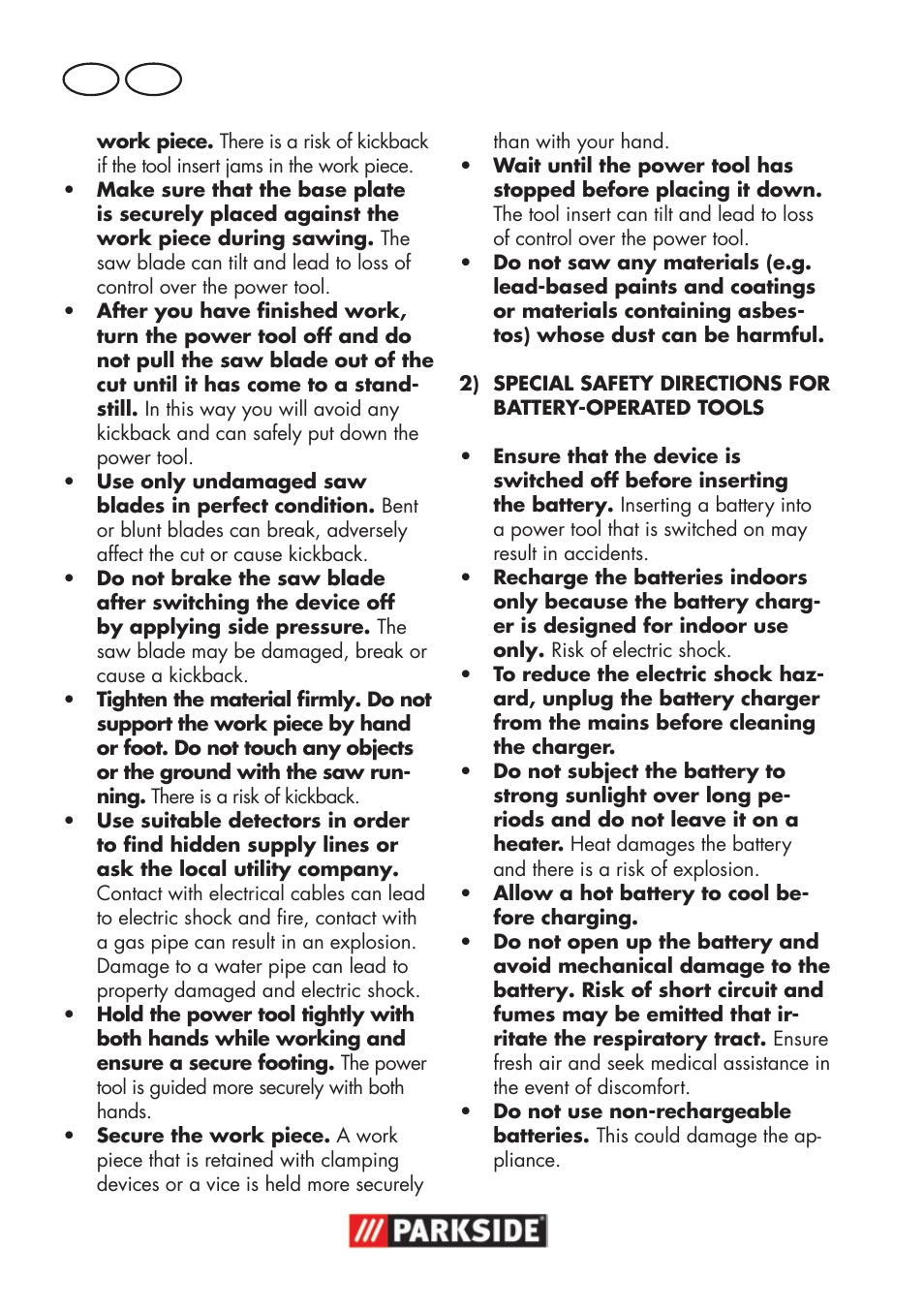 Gb ie | Parkside PSSA 18 A1 User Manual | Page 10 / 84