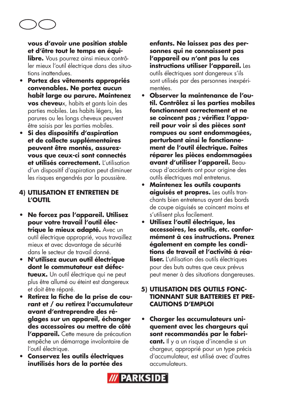 Fr be | Parkside PSSA 18 A1 User Manual | Page 26 / 84