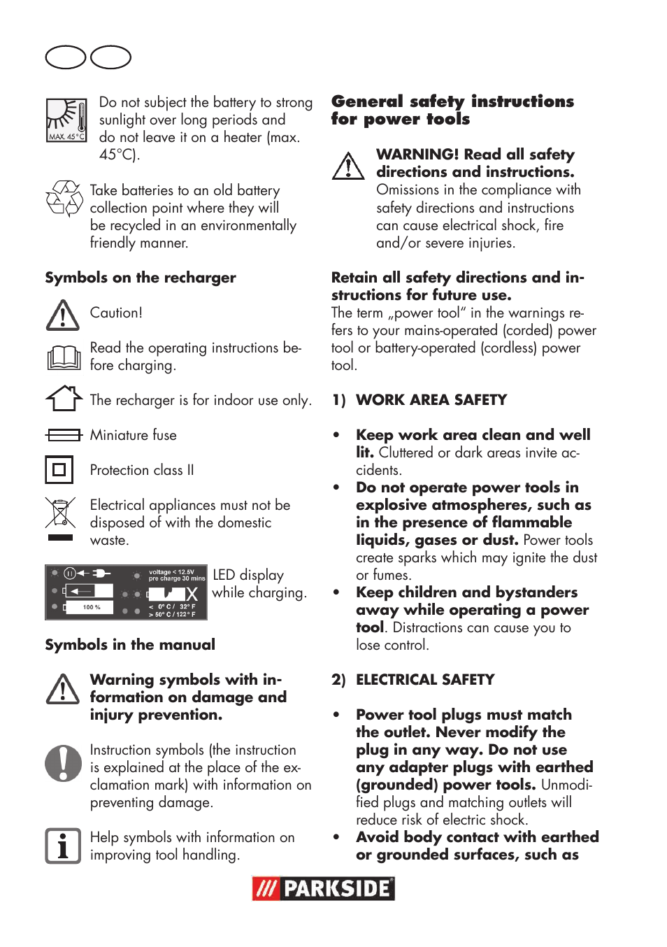 Parkside PSSA 18 A1 User Manual | Page 26 / 64