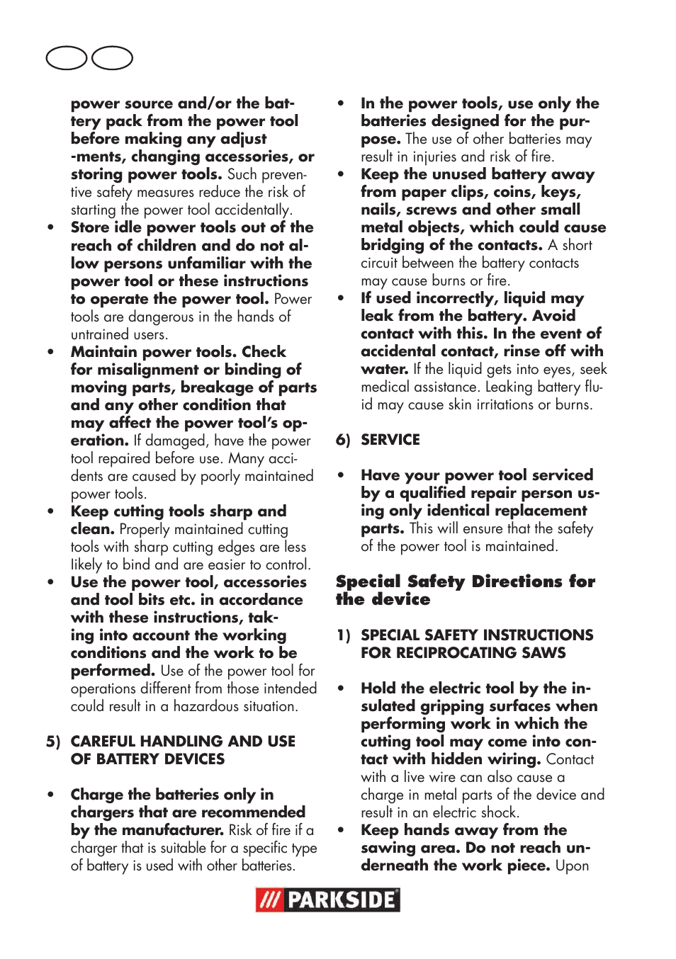 Parkside PSSA 18 A1 User Manual | Page 28 / 64