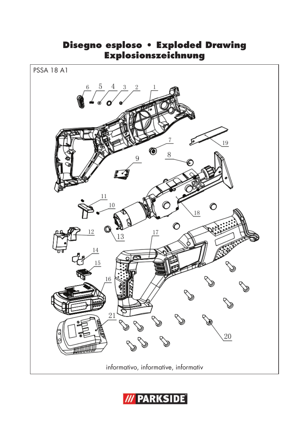 Parkside PSSA 18 A1 User Manual | Page 61 / 64