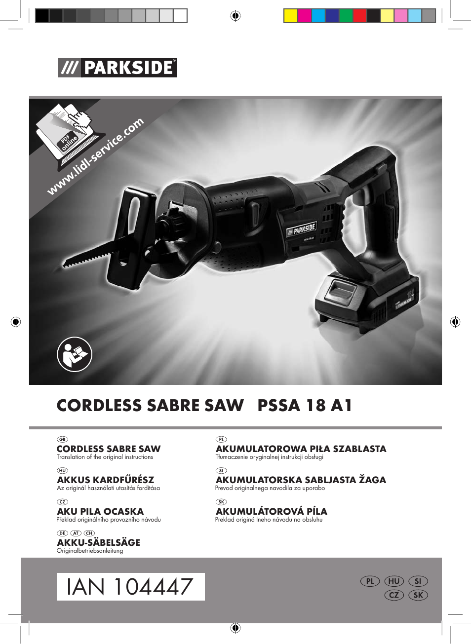 Parkside PSSA 18 A1 User Manual | 140 pages