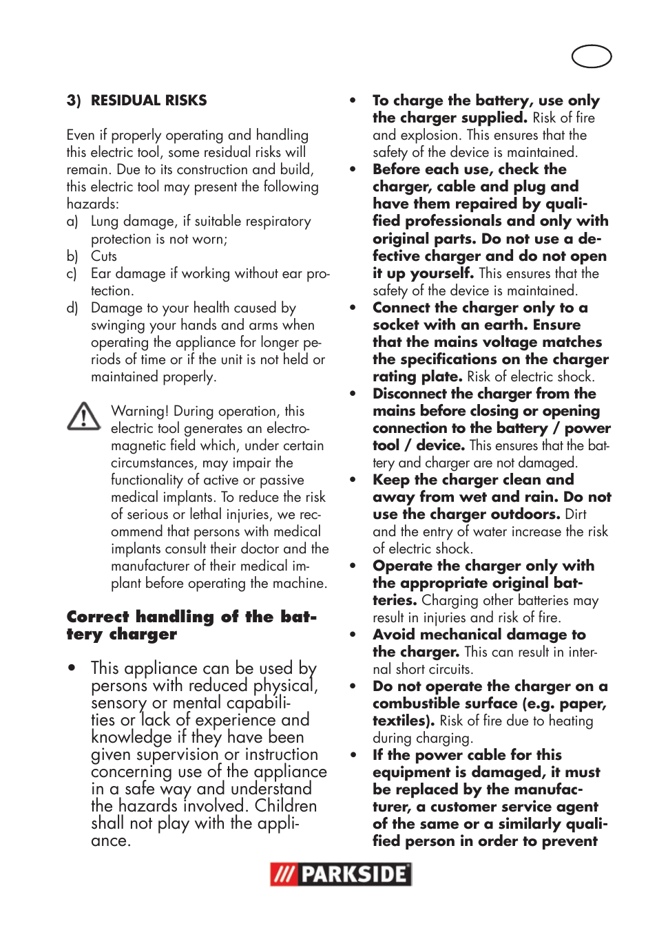 Parkside PSSA 18 A1 User Manual | Page 11 / 140