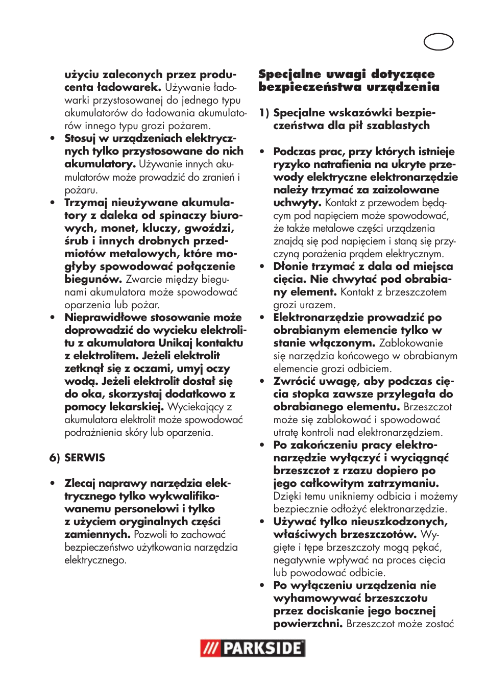 Parkside PSSA 18 A1 User Manual | Page 27 / 140