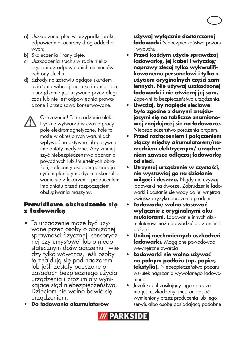 Parkside PSSA 18 A1 User Manual | Page 29 / 140