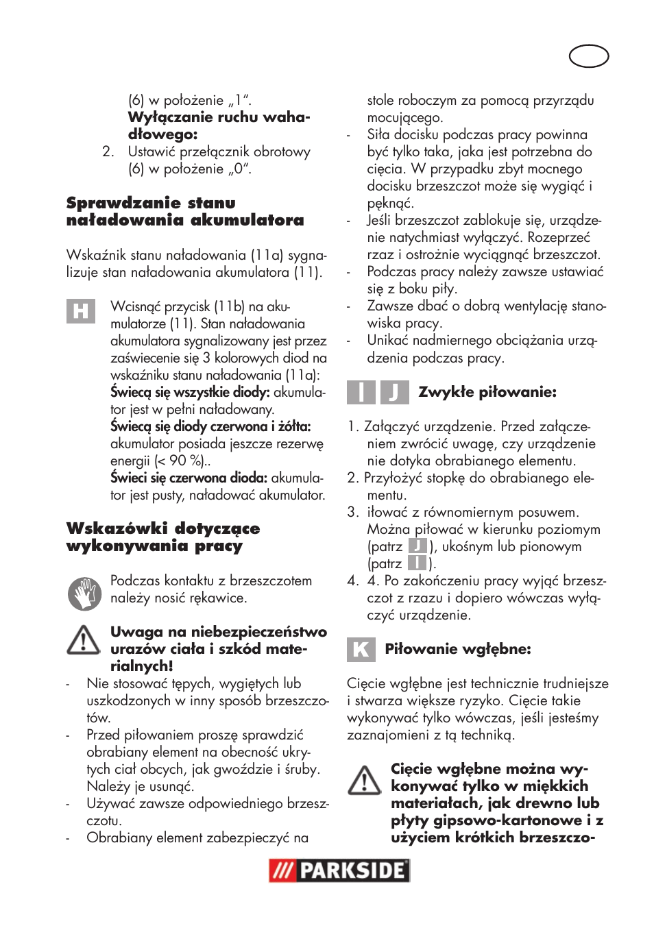 Parkside PSSA 18 A1 User Manual | Page 33 / 140