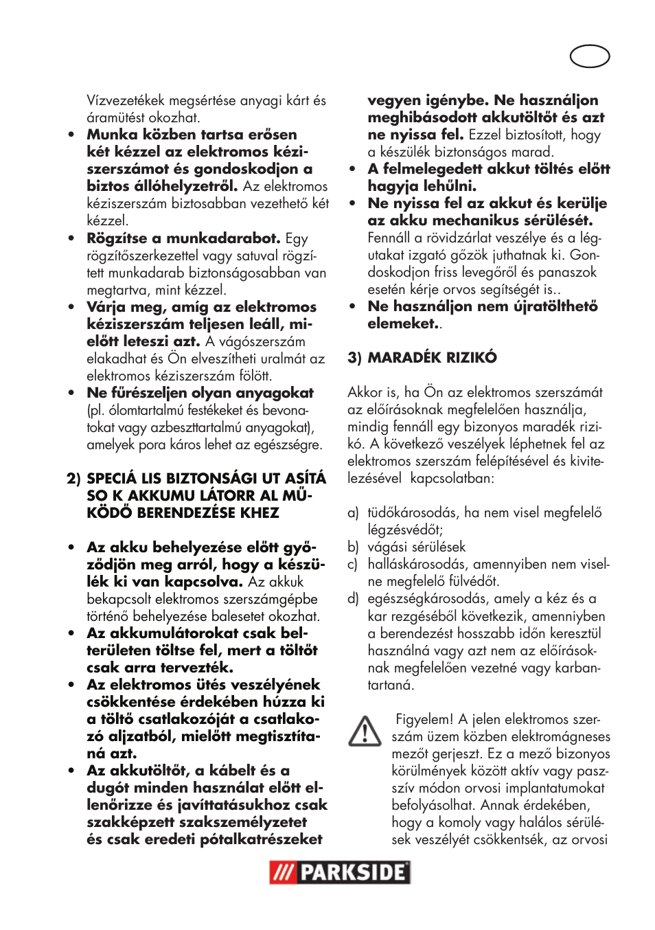 Parkside PSSA 18 A1 User Manual | Page 47 / 140