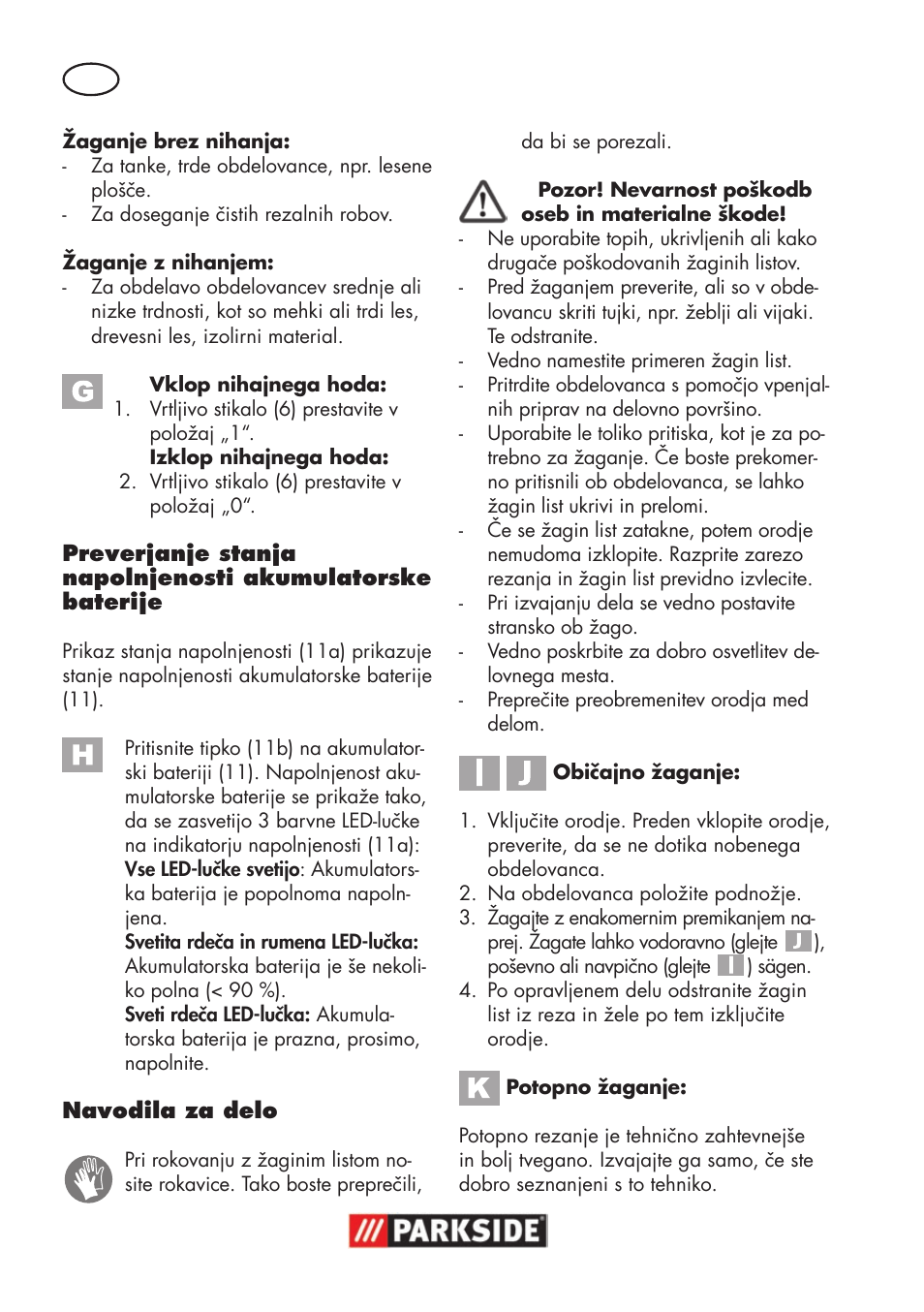 Parkside PSSA 18 A1 User Manual | Page 70 / 140