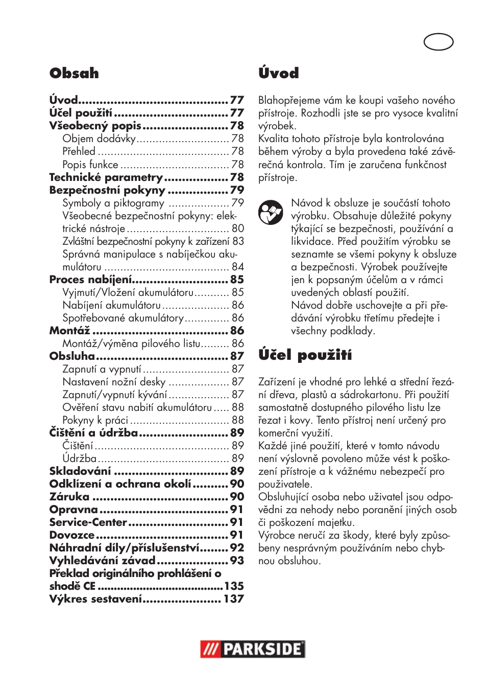 Parkside PSSA 18 A1 User Manual | Page 77 / 140