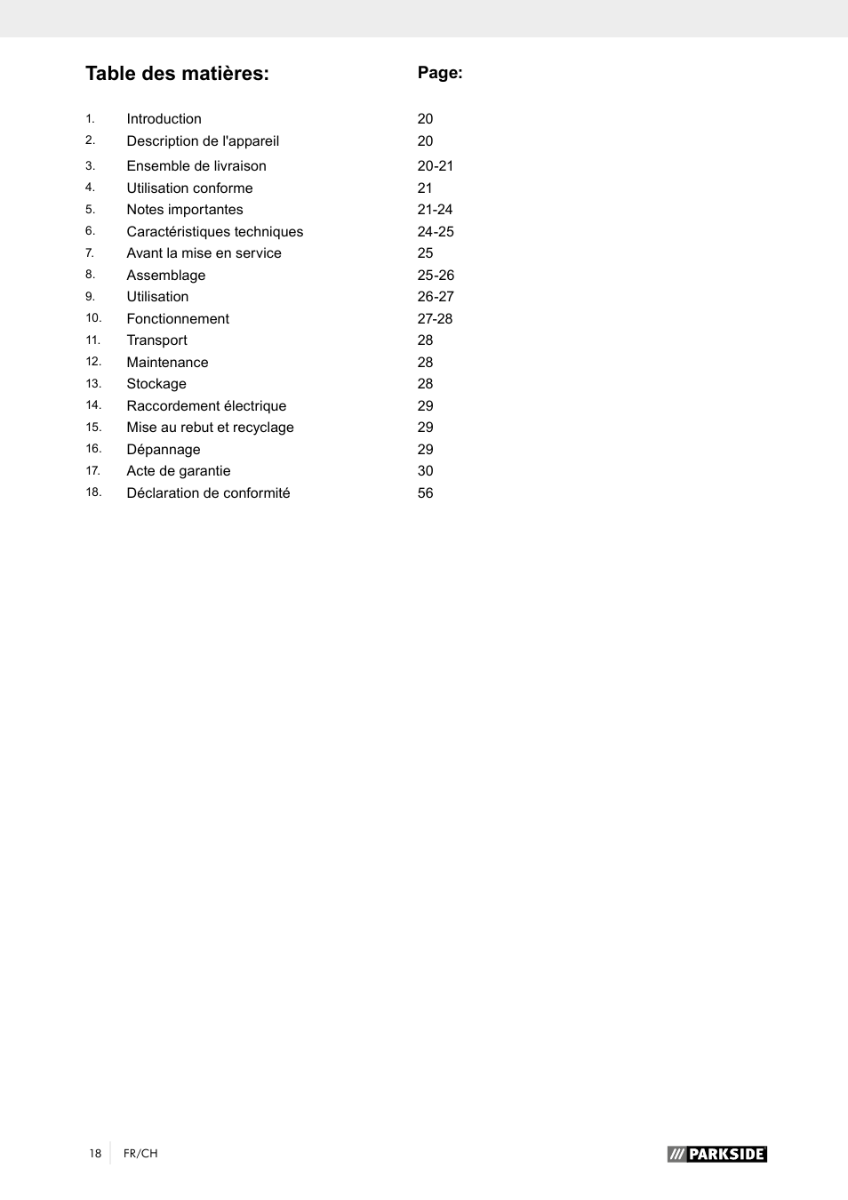 Parkside PTK 2000 A1 User Manual | Page 23 / 64