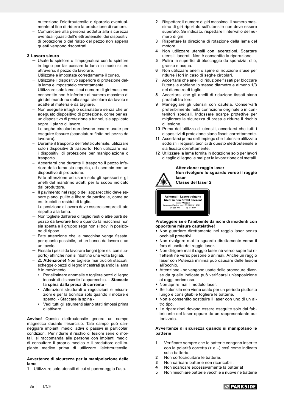 Parkside PTK 2000 A1 User Manual | Page 41 / 64